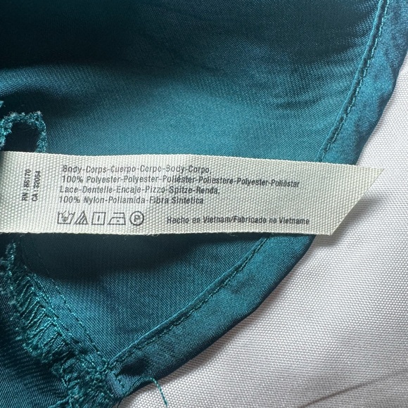 Free People Teal Lace Cami Top - Picture 8 of 8